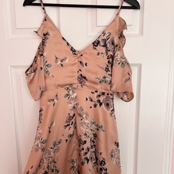 Dee Elly satin floral drop shoulder dress - Picture 5 of 11